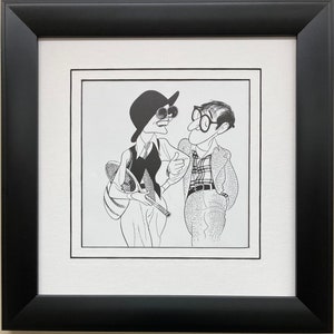 Al Hirschfeld &quot;Annie Hall 1977&quot; CUSTOM FRAMED ART Caricature Woody Allen Movie