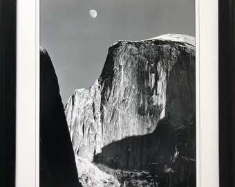 Large Vintage 1985 Ansel Adams Half Dome Yosemite Photograph