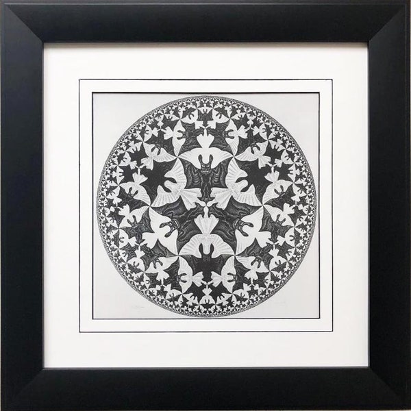 M.C.Escher "Circle Limit IV " 1960 FRAMED Art