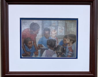 Brenda Joysmith "Day Care" Newly Custom FRAMED Black Art