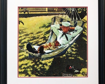 Norman Rockwell "On Leave" Arte PERSONALIZADO ENMARCADO