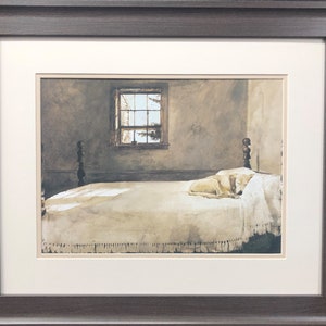 Andrew Wyeth &quot;Master Bedroom&quot; CUSTOM FRAMED Art Americana Rural Farm USA