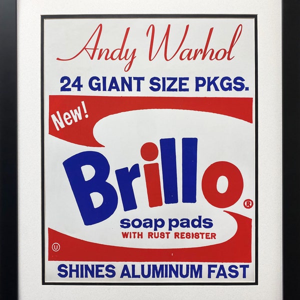 Andy Warhol "Brillo Box" (Medium) NEWLY CUSTOM FRAMED Pop Art