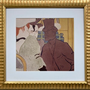 Toulouse-Lautrec &quot;Englishman at the Moulin Rouge- Detail&quot;  Custom Framed Museum Art
