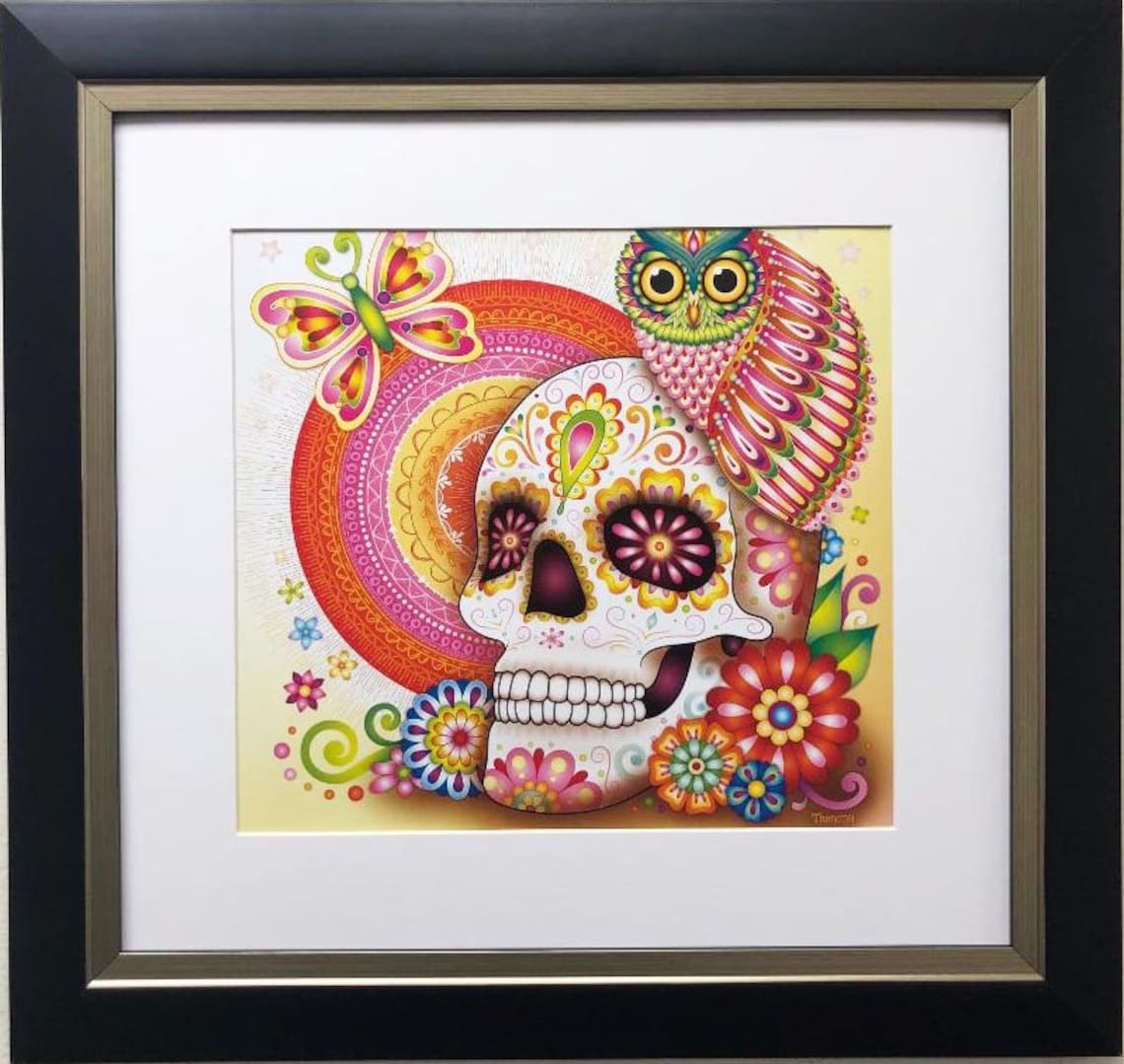 Thaneeya Mcardle cirque Sugar Skull Framed Art - Etsy