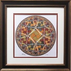 M.C.Escher &quot;Circle Limit III&quot; CUSTOM FRAMED Art