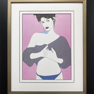 Patrick Nagel &quot;Untitled #123&quot; NEW CUSTOM FRAMED Art Deco Print