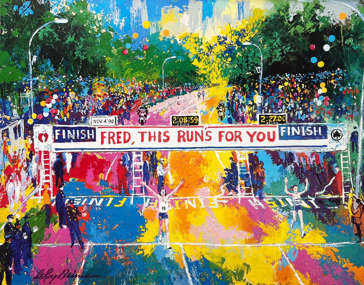Leroy Neiman new York City Marathon CUSTOM FRAMED Etsy