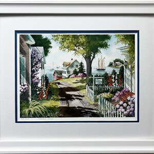 Denise Patchell-Olson &quot;The Seabreeze Inn&quot; CUSTOM FRAMED  Signed #&#39;d Litho Nature