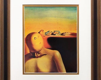 Salvador Dali "The Average Bureaucrat" CUSTOM FRAMED ART