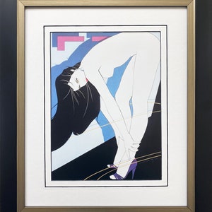 Patrick Nagel &quot;Untitled #61&quot; NEWLY CUSTOM FRAMED Art Deco Print