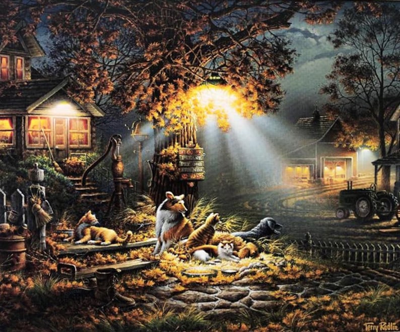 Terry Redlin our Friends CUSTOM FRAMED Art Etsy