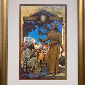 Maxfield Parrish &quot;Lamp Seller of Bagdat&quot; CUSTOM FRAMED Art Print Time