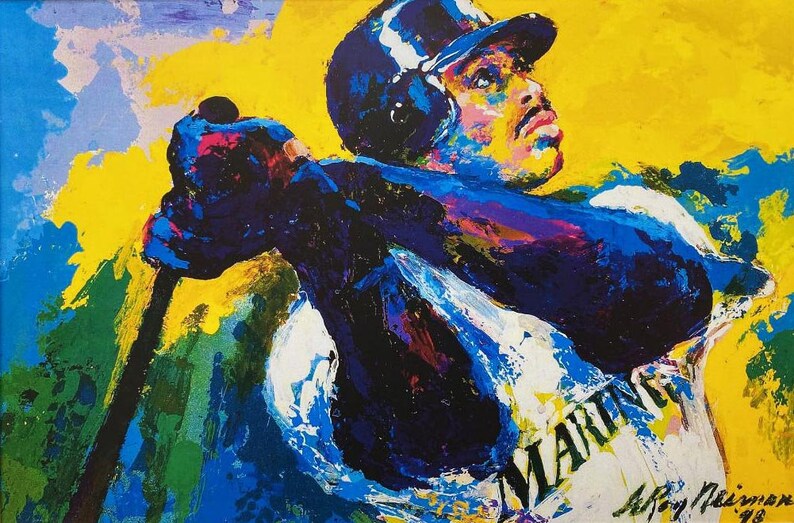 LeRoy Neiman Ken Griffey Jr. FRAMED New Art Etsy