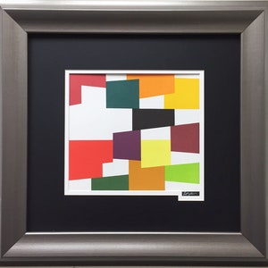 Yaacov Agam &quot;Plastic Fusion&quot; Framed HAND SIGNED Lthograph Judaica Israeli Art