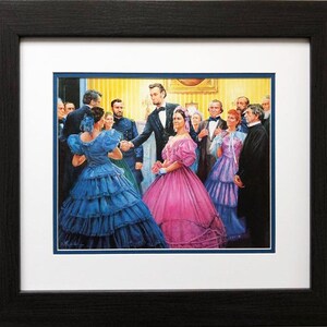 Mort Kunstler &quot;Lincoln&#39;s Inaugural Ball&quot; NEW CUSTOM FRAMED Civil War Art