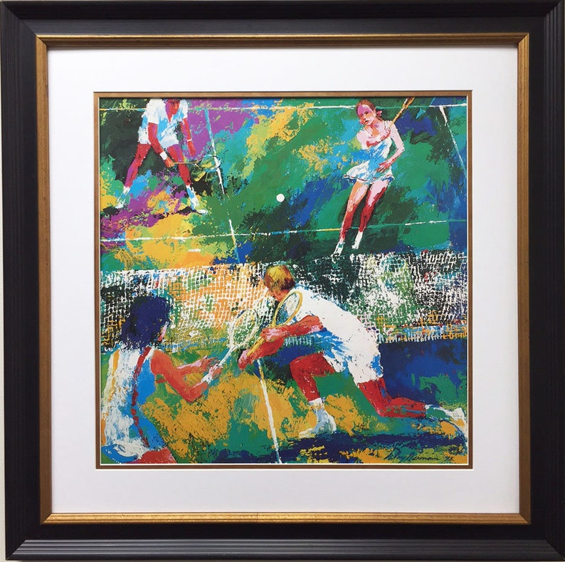 LeRoy Neiman Mixed Doubles Newly CUSTOM FRAMED Art Etsy