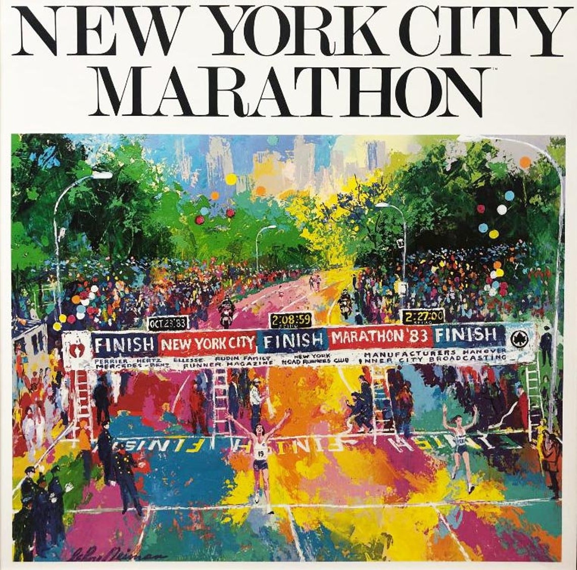 LeRoy Neiman New York City Marathon Arte ENMARCADO Etsy