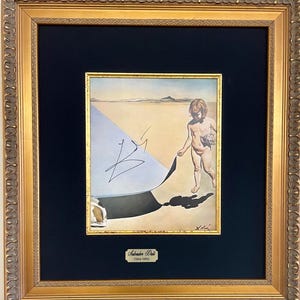 Salvador Dali &quot;Dali at the Age of 6&quot; Hand Signed FRAMED Art with COA Surrealist