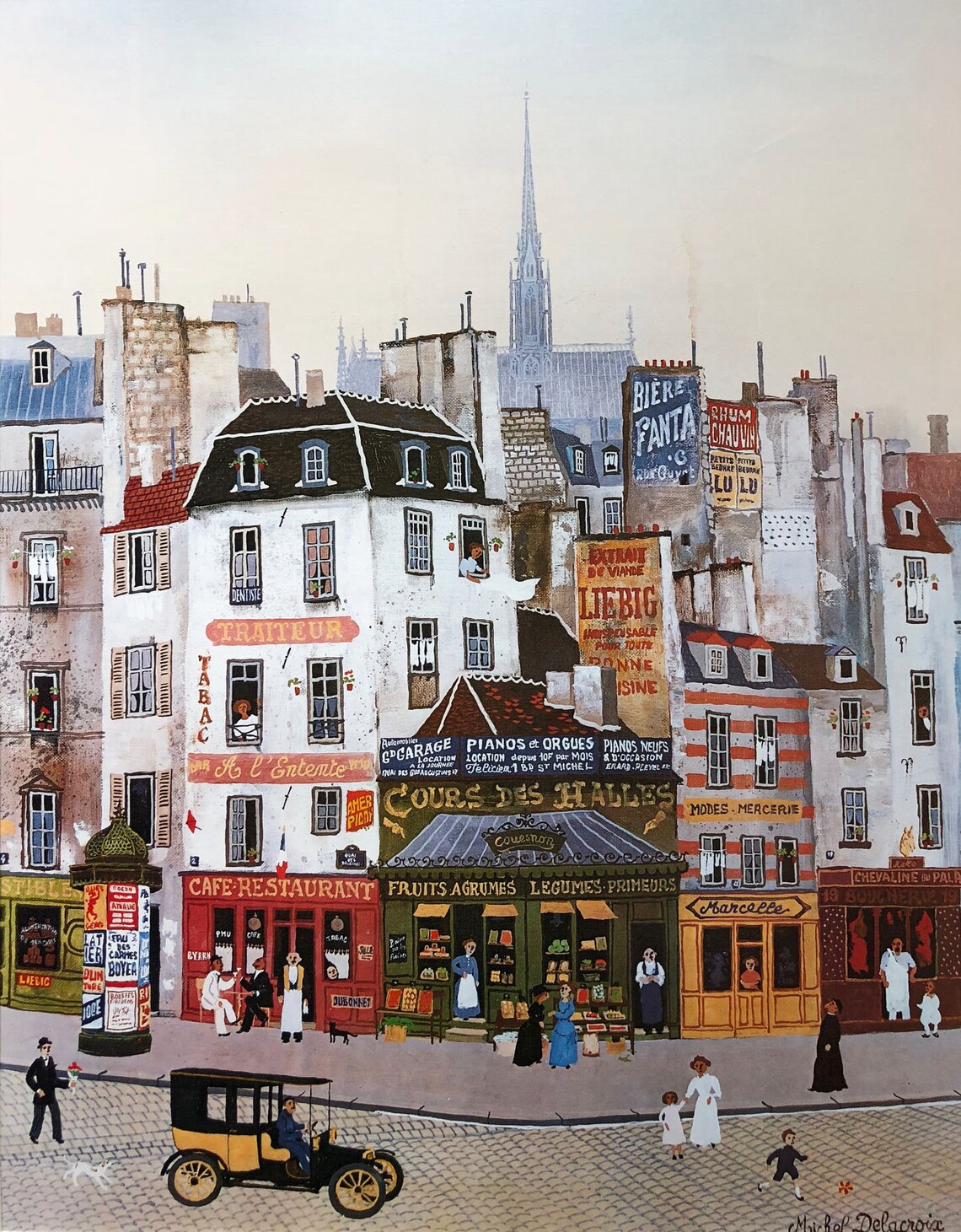 Michel Delacroix les Halles NEW Custom Framed Etsy