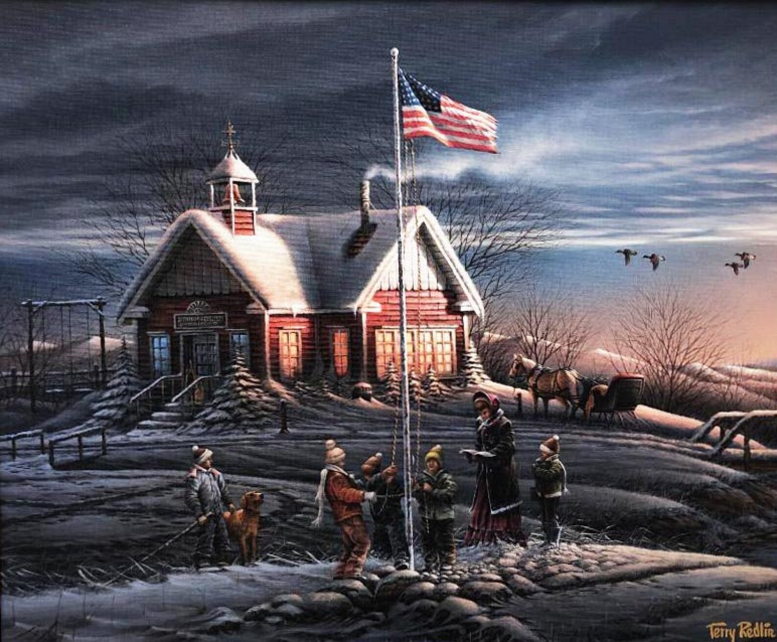 Terry Redlin America America CUSTOM FRAMED Art Etsy
