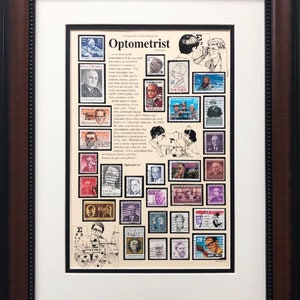 Stamps &quot;Optometrist&quot; Framed Stamp Art