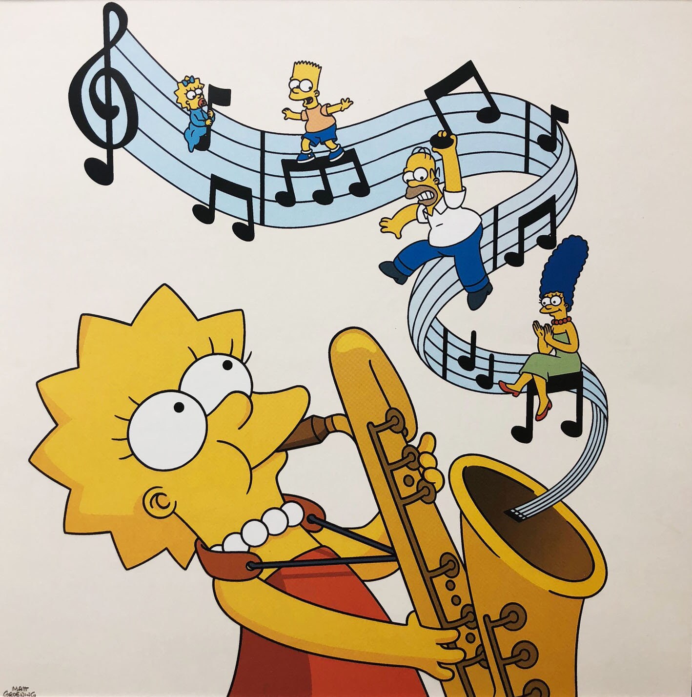 Lisa Simpson playing The Saxophone FRAMED ART Print Etsy Australia