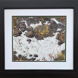 Bev Doolittle &quot;Wolf Track&quot; Newly FRAMED American Art Artist Snow