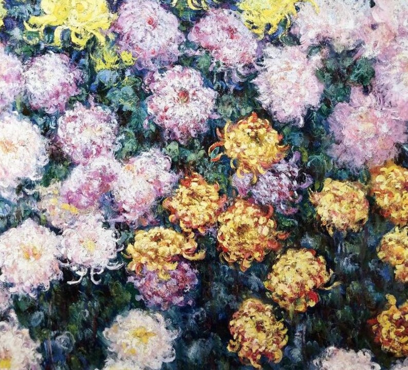 Claude clump of Chrysanthemums 1897 FRAMED Etsy