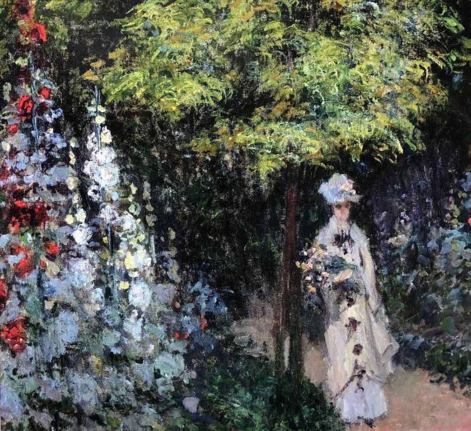 Claude rose Garden '1876 FRAMED Art Etsy