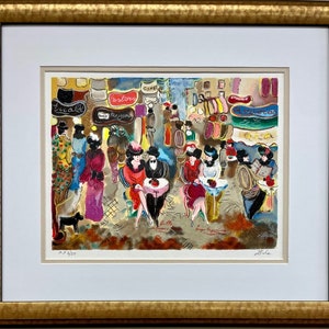 Zule Moskowitz &quot;Cafe de Buenos Aires- Tango Argentina&quot;  Hand Signed & # ART New