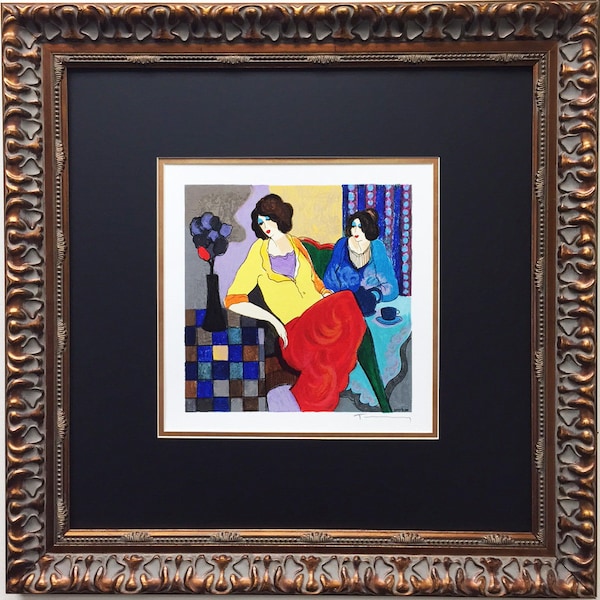 ITZCHAK TARKAY "Sisters" Hand signed & Numbered New Custom Framed Serigraph Art