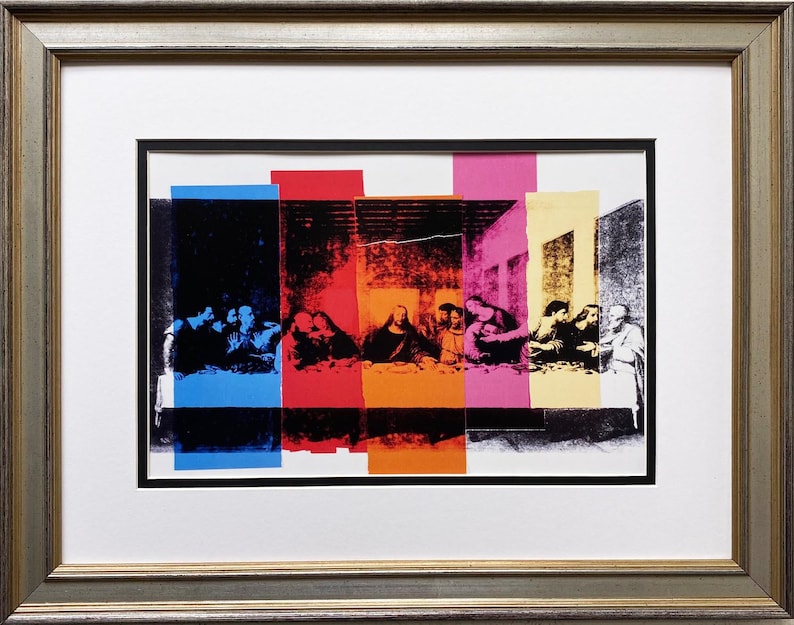 Andy Warhol Détails de la Cène POP Art ENCADRÉ image 1