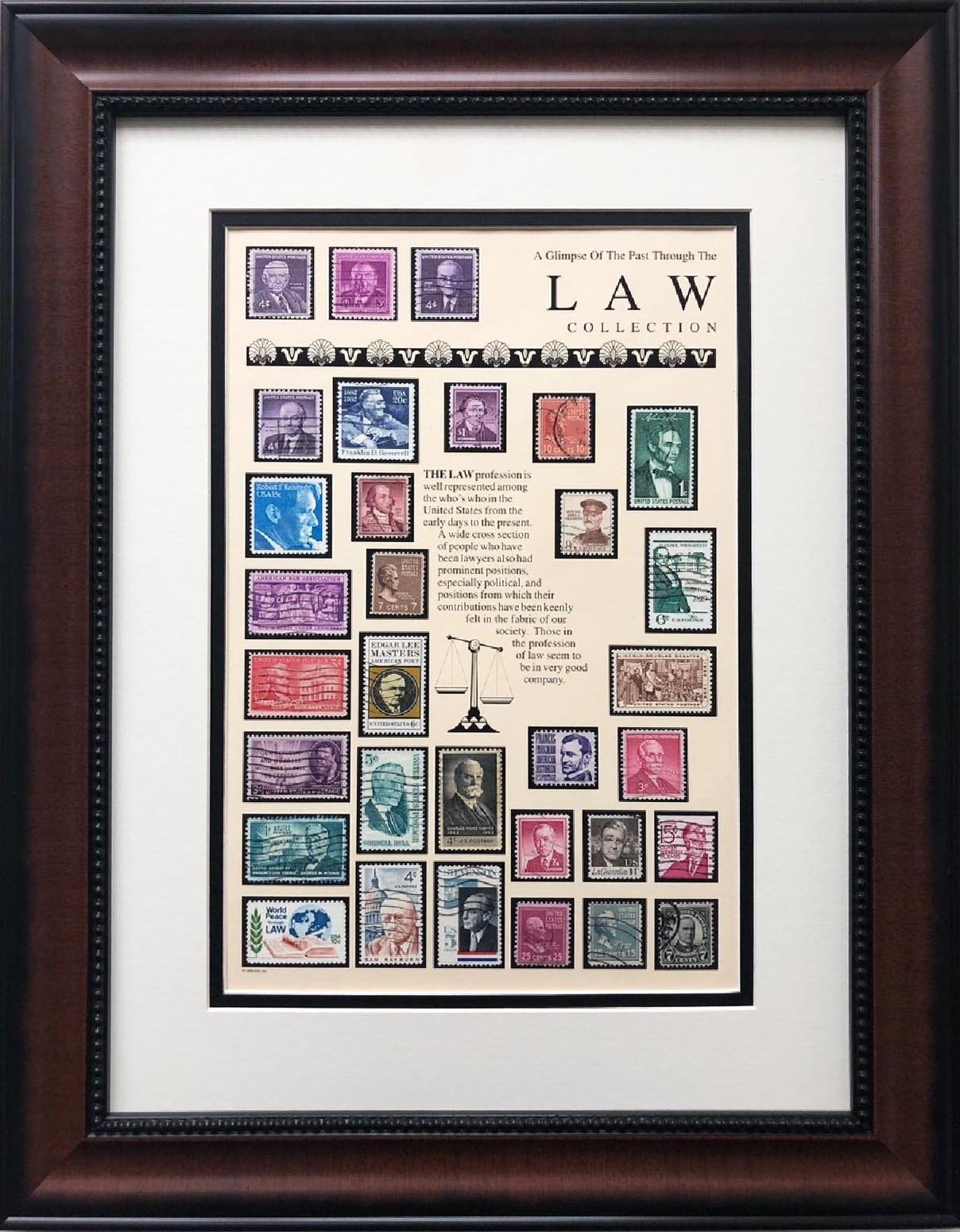 Stamps law Collection Framed Stamp Art Etsy UK