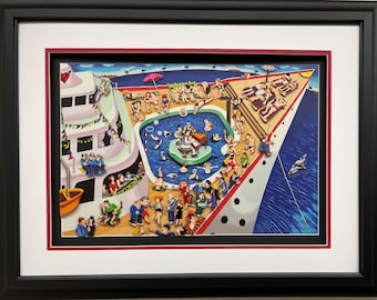 Yuval Mahler "The Cruise" Hand Signed Limited Edition 3D Constructionism Art New