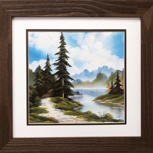 Bob Ross &quot;Peaceful Morning&quot; CUSTOM FRAMED ART