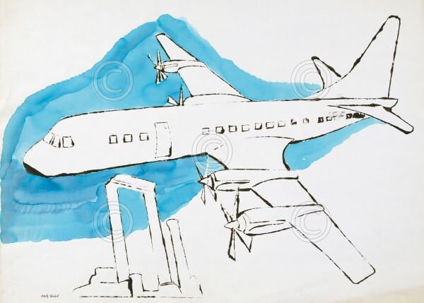Airplane c. 1959/ウォーホル/ポスター Airplane c. 1959（アンディ ウォーホル） ポスター販売のアズ