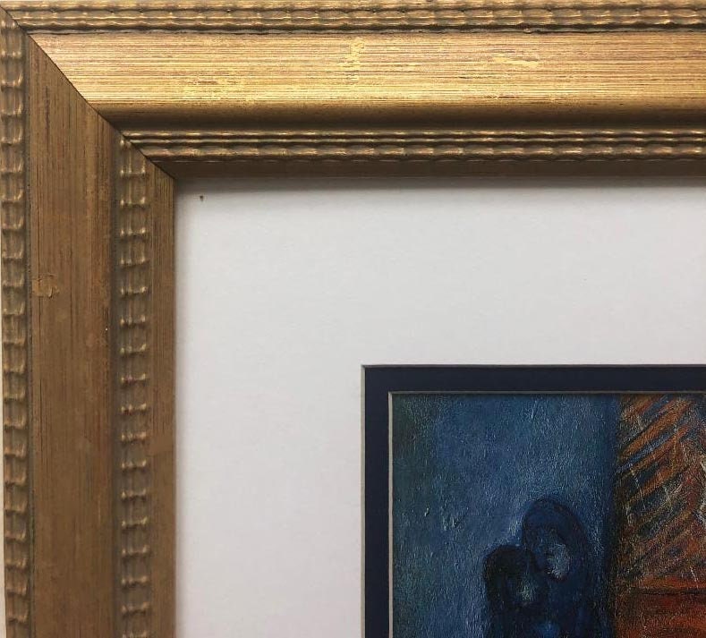 Marc Chagall、La Barque、海外版超希少レゾネ、新品額装付 シャガール、窓越しに見えるパリ、希少画集画、新品高級額付