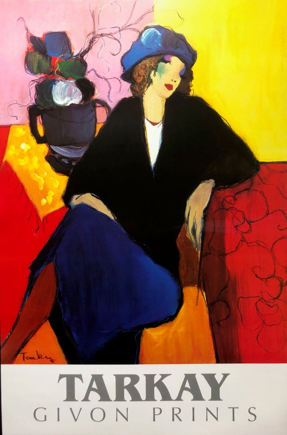 絵画 Tarkay red hat Itzchak Tarkay (1935-2012)