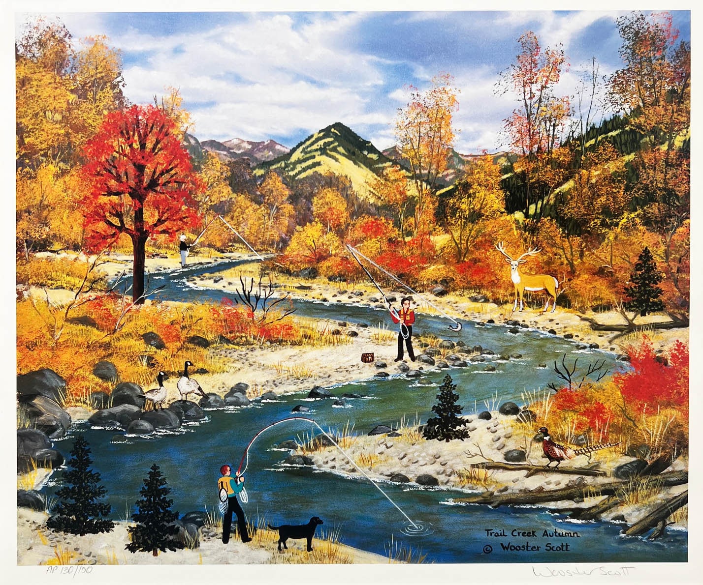 Jane Wooster Scott 直筆サイン入 リトグラフ 約98×83cm Jane Wooster Scott 直筆サイン入 リトグラフ 約98×83cm Jane Wooster