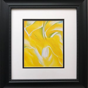 Georgia O'Keeffe "Last Yellow White Birch" Custom Framed Art Print
