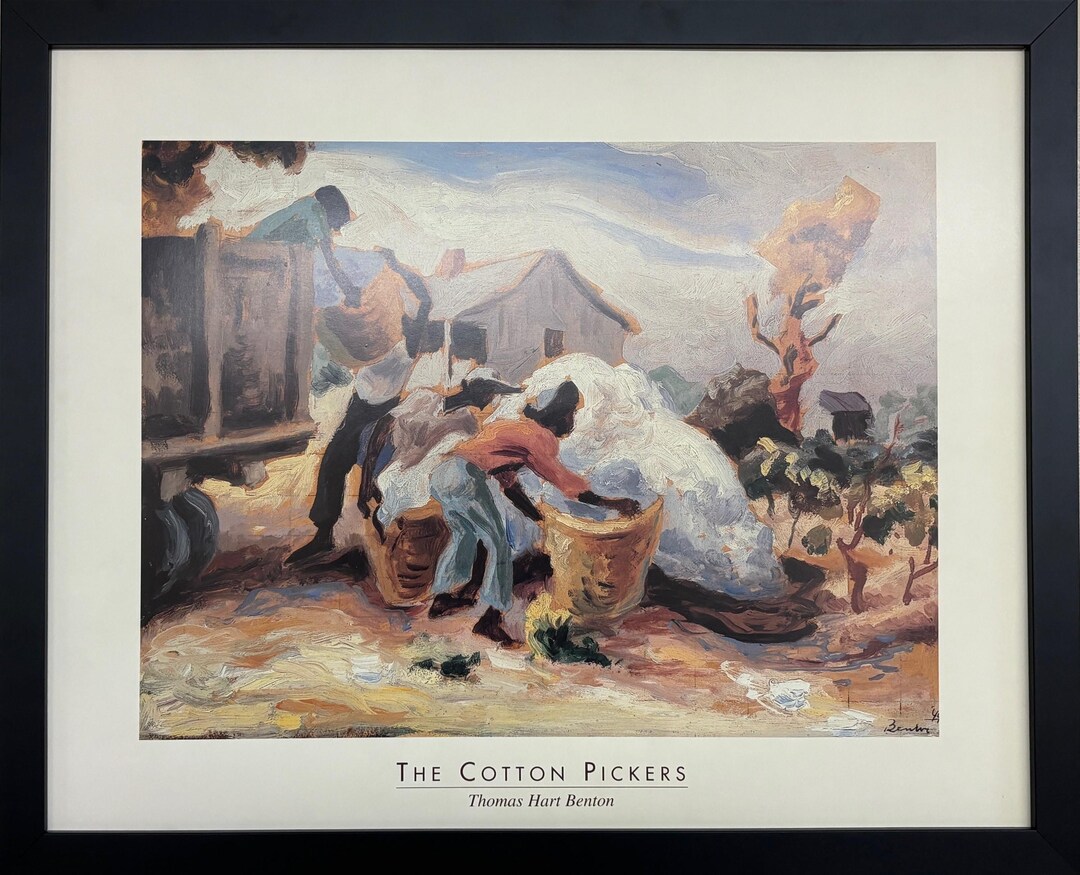 thomas-hart-benton-the-cotton-pickers-custom-framed-black-figure-art