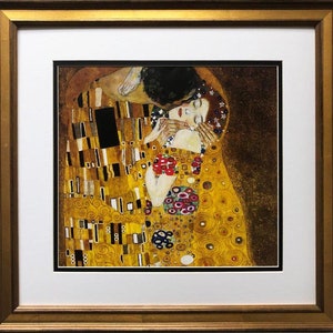 Gustav Klimt &quot;The Kiss&quot;- Detail CUSTOM FRAMED ART