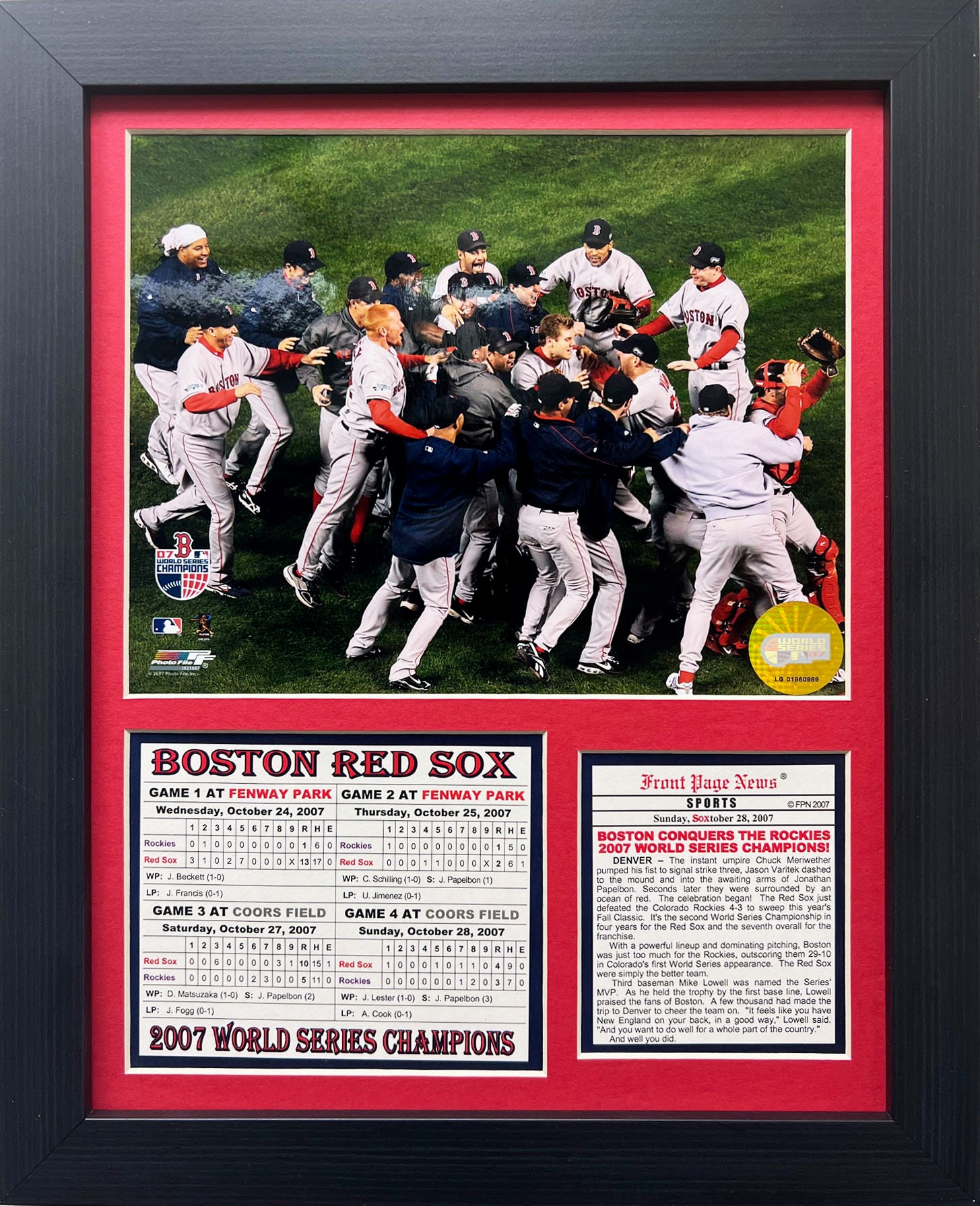 Baseball boston RED SOX 2007 World Series Champions 