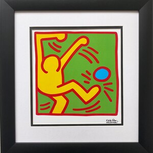 Keith Haring &quot;KH13&quot; CUSTOM FRAMED Print Soccer futbol - McGaw Graphics Print