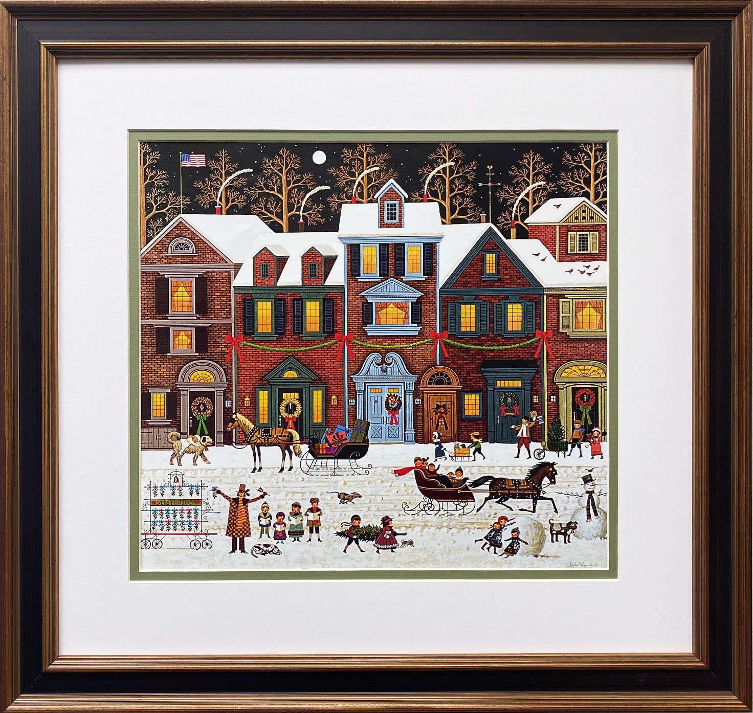 Merry Christmas to All 絵画　アンティーク Charles Wysocki 