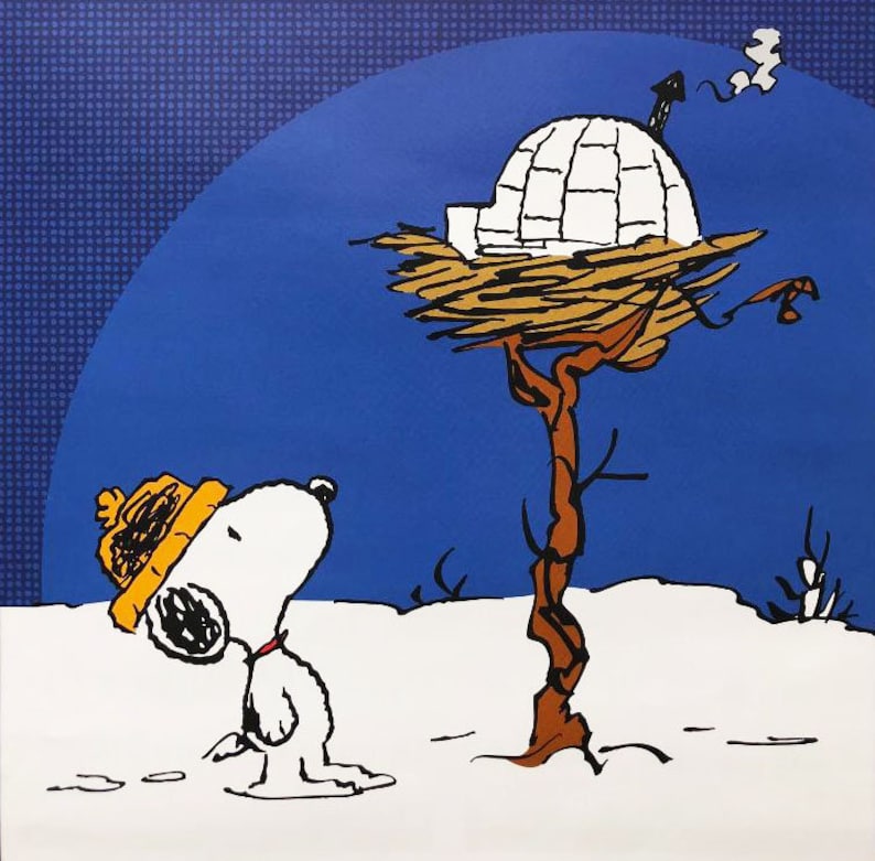 Charles Schulz Peanuts Woodstock's Igloo New Etsy