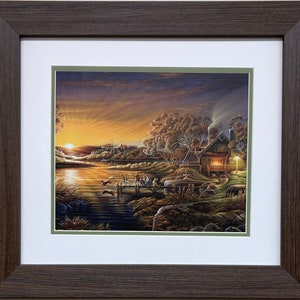 Terry Redlin &quot;Basic Training&quot; CUSTOM FRAMED Rural America Art Print