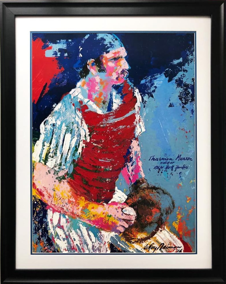 LeRoy Neiman Thurman Munson FRAMED Art Etsy