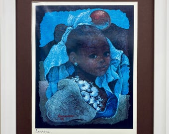 Haiti Original Painting Sunset Landscape Haitian Naive Folk Art 23